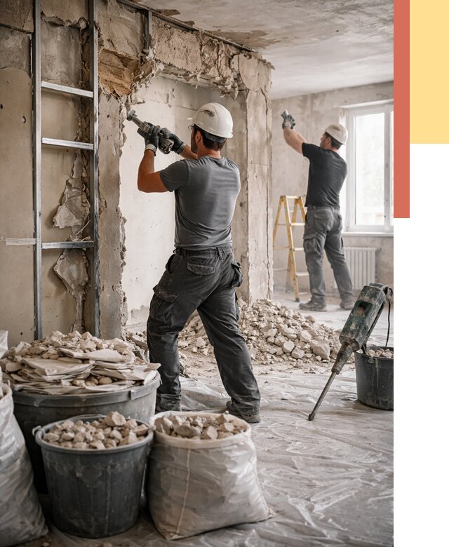 Демонтажные работы в Ставрополе от 2804 руб. — услуги и цена под ключ | ОТДЕЛОЧНИК-Ств