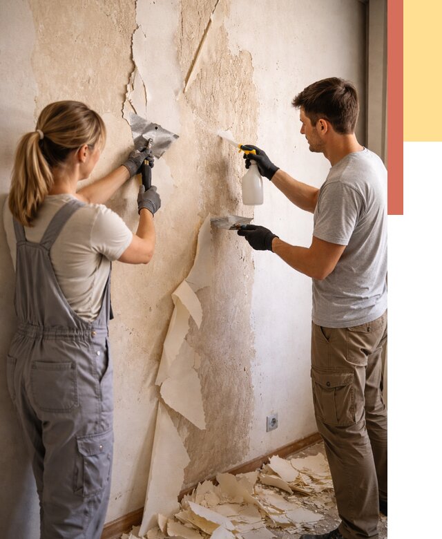 Снятие старых обоев в Ставрополе от 5452 руб. под ключ недорого | ОТДЕЛОЧНИК-Ств