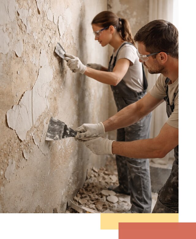 Снятие старой шпаклевки и подготовка поверхностей в Ставрополе