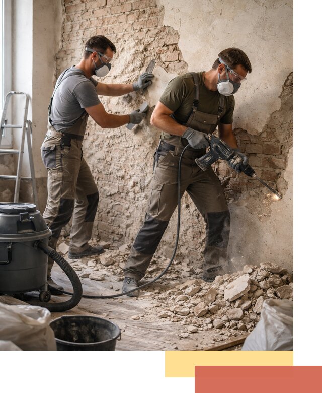 Демонтаж штукатурки со стен в Ставрополе быстро и аккуратно