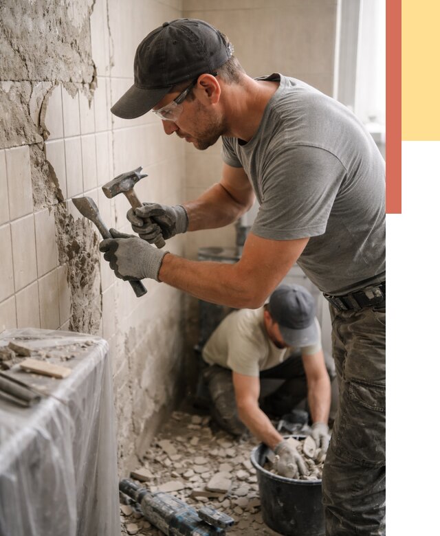 Демонтаж плитки со стен в Ставрополе от 883 руб. — быстро и недорого | ОТДЕЛОЧНИК-Ств