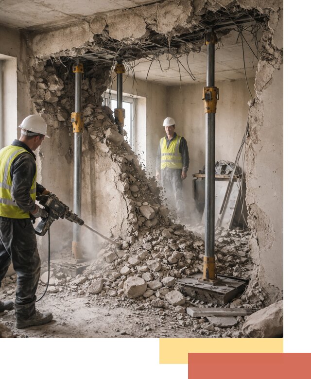 Снос несущих стен в Ставрополе с гарантией безопасности и качества