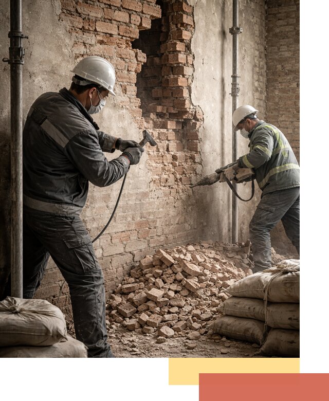 Демонтаж кирпичных стен в Ставрополе быстро и безопасно