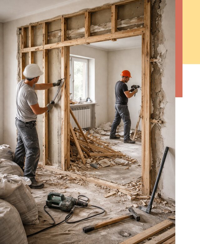 Демонтаж деревянных перегородок в Ставрополе от 3323 руб. — быстро и недорого | ОТДЕЛОЧНИК-Ств