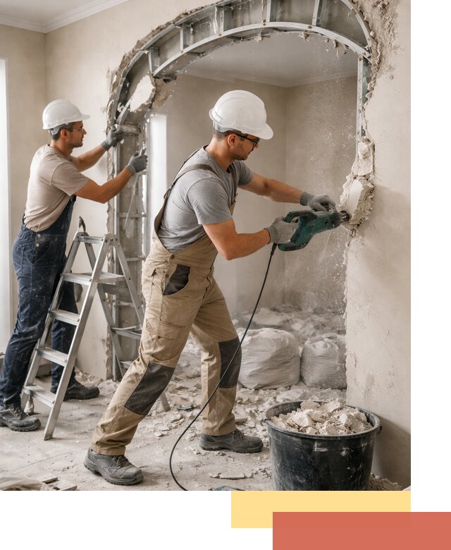 Демонтаж гипсокартонной арки в Ставрополе быстро и аккуратно