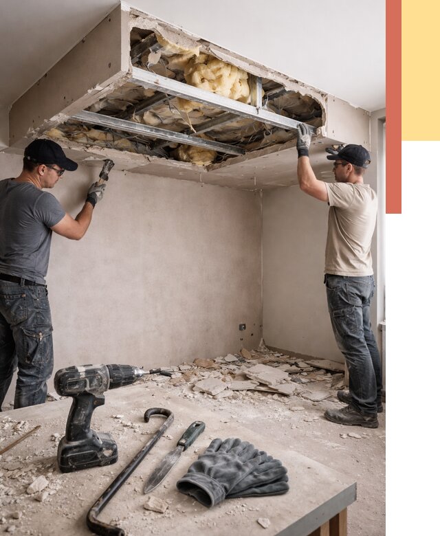 Демонтаж короба из гипсокартона в Ставрополе от 1578 руб. — быстро и недорого | ОТДЕЛОЧНИК-Ств