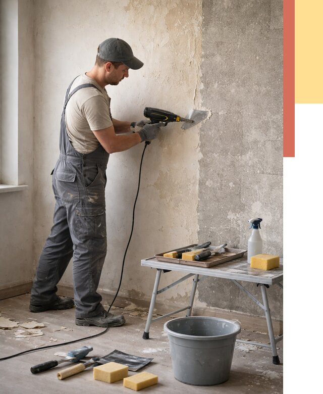 Очистка стен от клея в Ставрополе от 1921 руб. — снятие и удаление клея со стен | ОТДЕЛОЧНИК-Ств