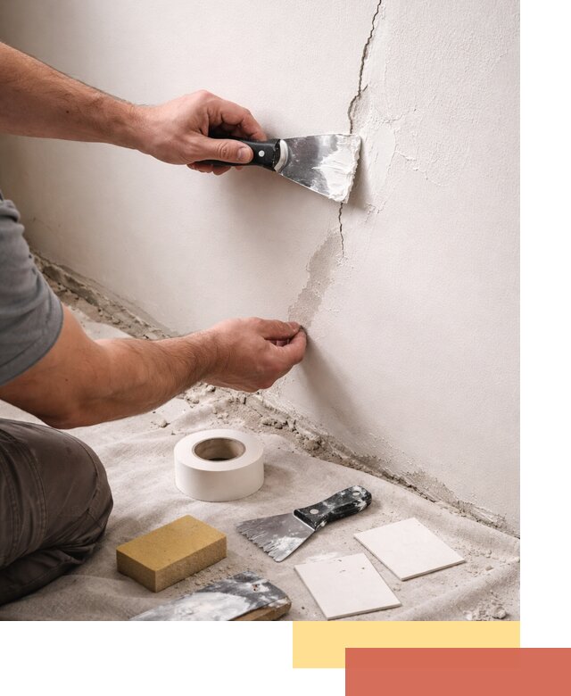 Заделка трещин и сколов в стенах и потолках в Ставрополе