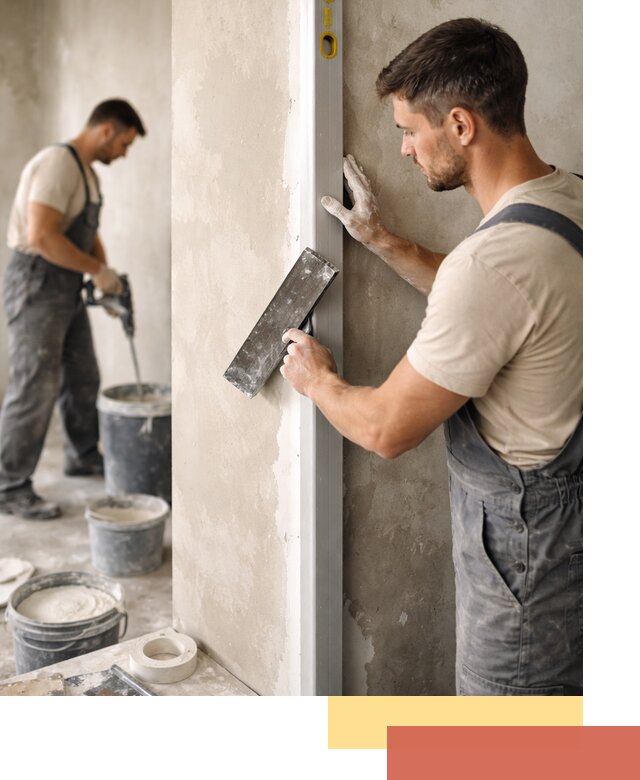 Выведение углов стен в Ставрополе: монтаж и оштукатуривание