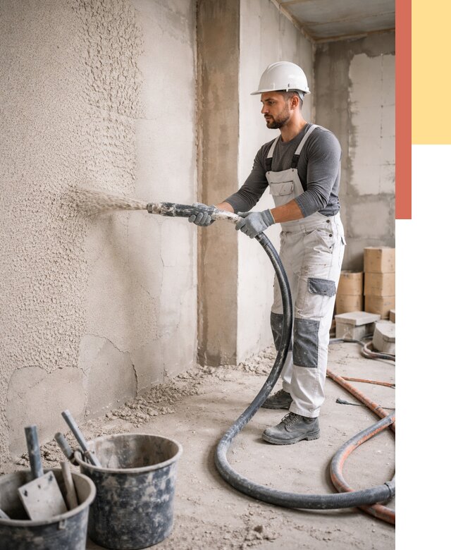 Машинная штукатурка стен в Ставрополе под ключ от 6750 руб./м2 | ОТДЕЛОЧНИК-Ств