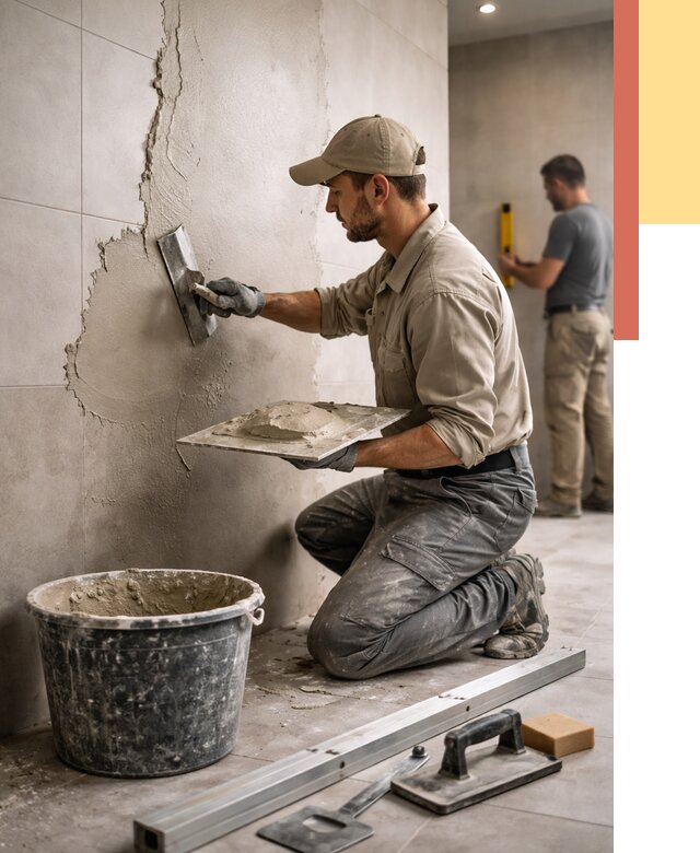 Штукатурка стен в ванной в Ставрополе от 4673 руб./м² — выравнивание под ключ | ОТДЕЛОЧНИК-Ств