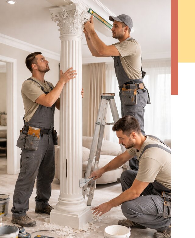 Установка декоративных колонн в Ставрополе от 12461 руб. под ключ | ОТДЕЛОЧНИК-Ств