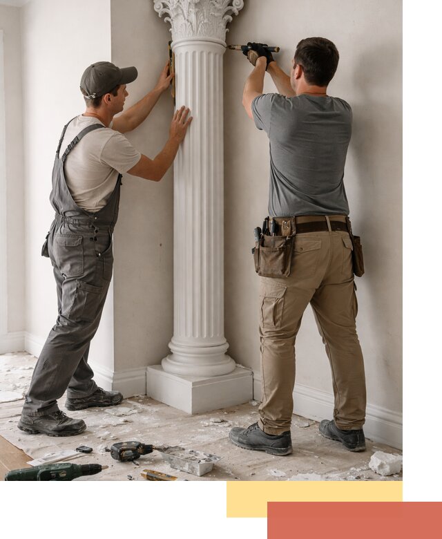 Установка декоративных колонн в Ставрополе под ключ