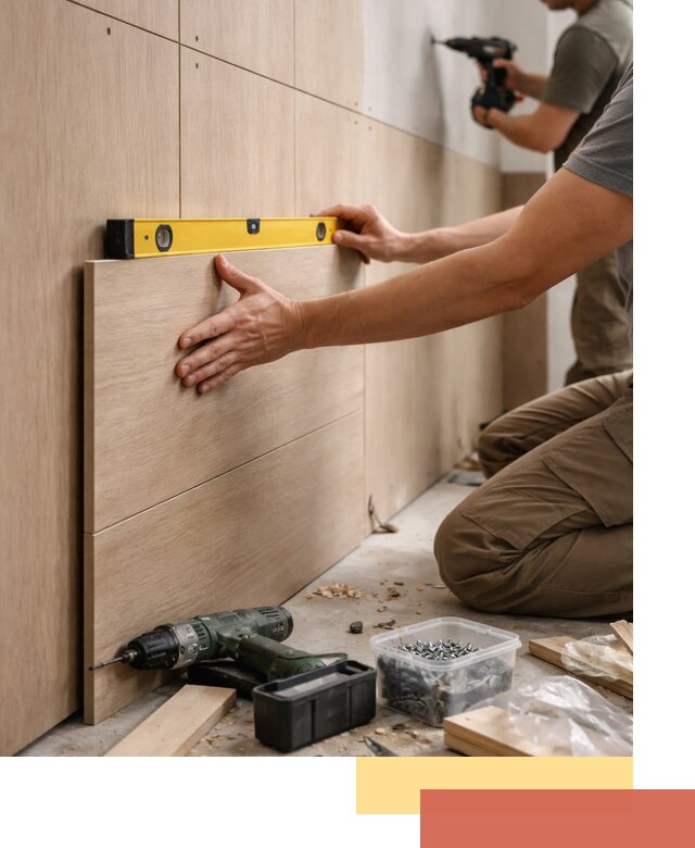 Профессиональный монтаж МДФ панелей на стены в Ставрополе