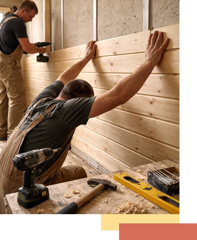 Монтаж деревянной вагонки на стены в Ставрополе быстро и качественно