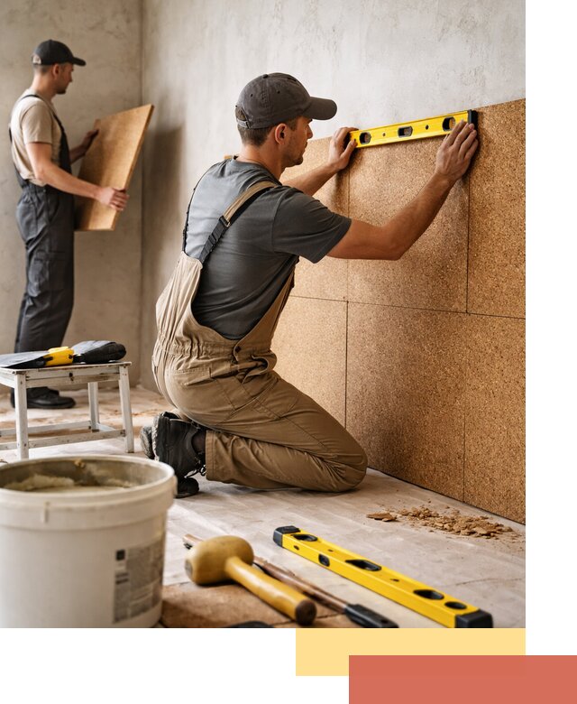 Монтаж пробковых панелей на стены в Ставрополе быстро и качественно