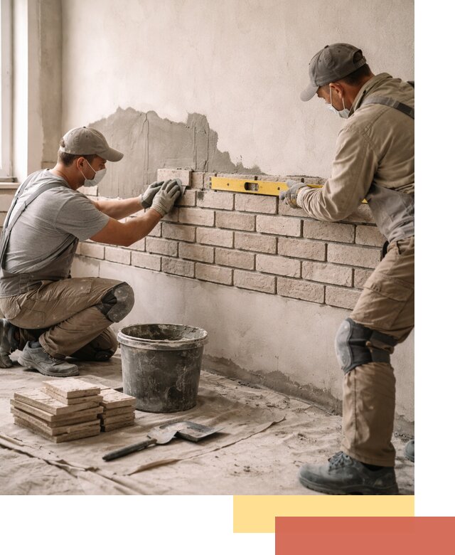 Монтаж декоративного кирпича профессионально в Ставрополе