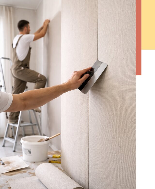 Поклейка текстильных обоев в Ставрополе от 4673 руб. под ключ | ОТДЕЛОЧНИК-Ств