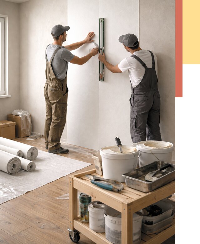 Поклейка стеклообоев в Ставрополе от 6750 руб. за м2 — быстро и недорого | ОТДЕЛОЧНИК-Ств