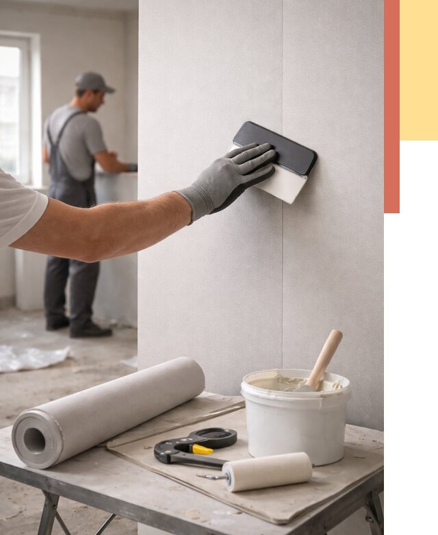 Поклейка обоев под покраску в Ставрополе от 3634 руб. за м2 | ОТДЕЛОЧНИК-Ств