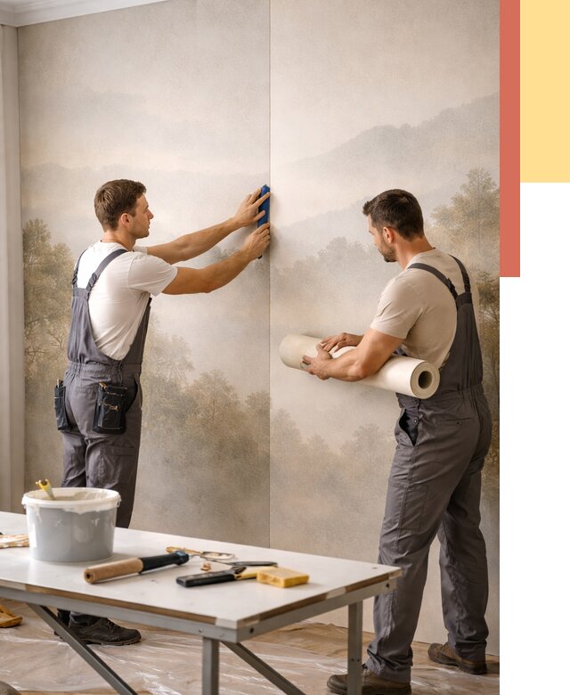 Поклейка фотообоев в Ставрополе от 8826 руб/м² — быстро и недорого | ОТДЕЛОЧНИК-Ств