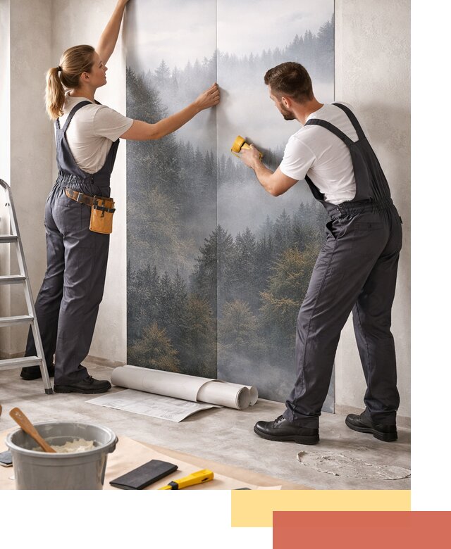 Поклейка фотообоев профессионально в Ставрополе под ключ