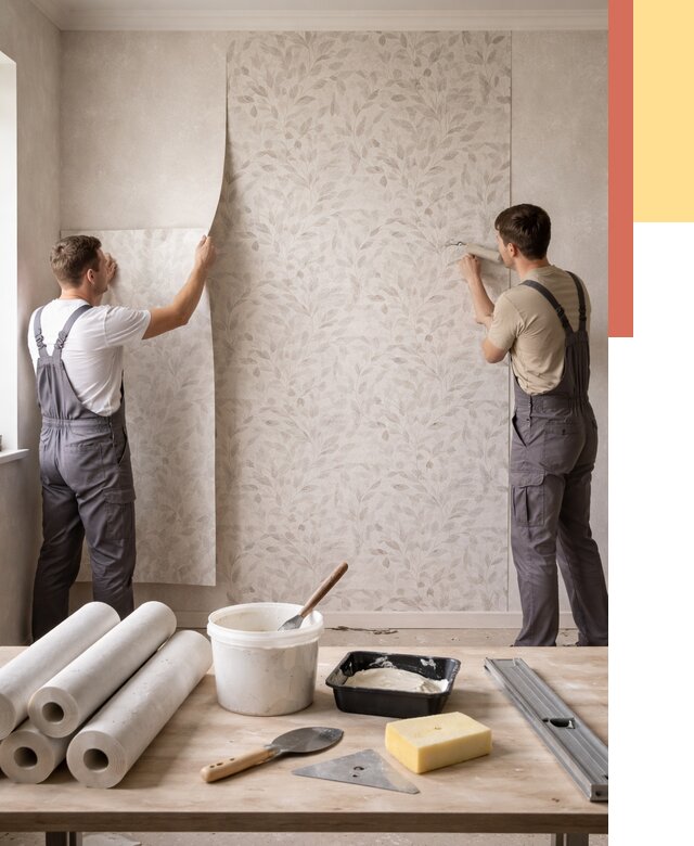 Поклейка обоев с подбором рисунка в Ставрополе от 3634 руб. | ОТДЕЛОЧНИК-Ств - быстро и недорого