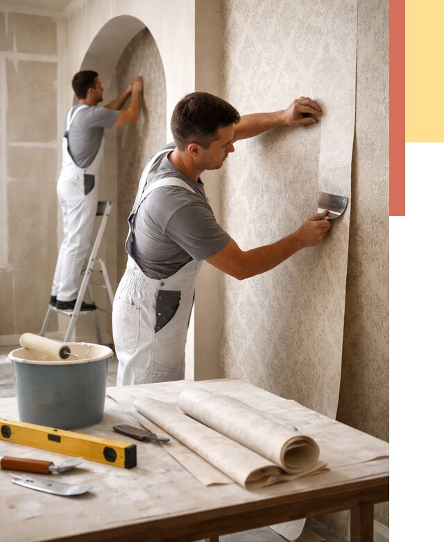 Поклейка обоев на сложные стены в Ставрополе от 2908 руб. под ключ | ОТДЕЛОЧНИК-Ств