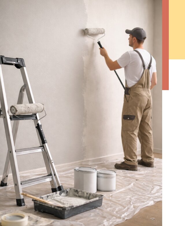 Покраска стен латексной краской в Ставрополе от 4673 руб. за м2 | ОТДЕЛОЧНИК-Ств