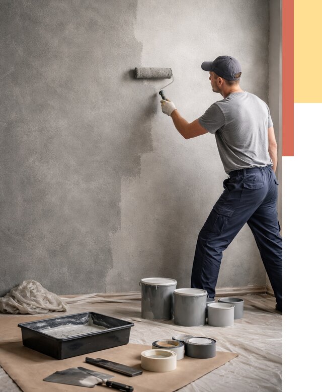 Покраска стен под бетон в Ставрополе от 675 руб. за м2 — быстро и недорого | ОТДЕЛОЧНИК-Ств