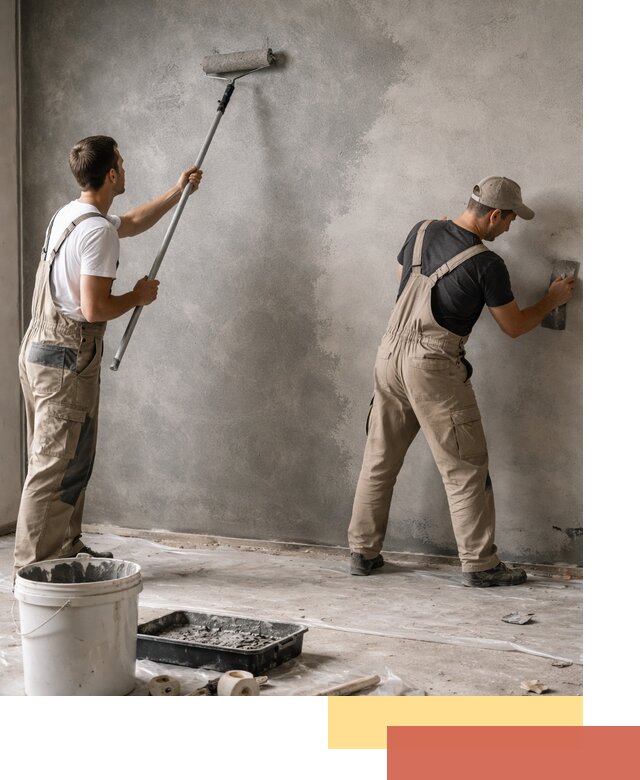 Покраска стен под бетон в Ставрополе профессионально и недорого