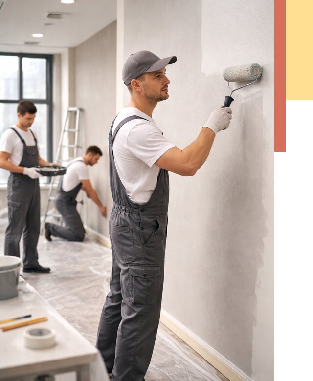 Покраска стен в офисе в Ставрополе от 8826 руб. — быстро и недорого | ОТДЕЛОЧНИК-Ств