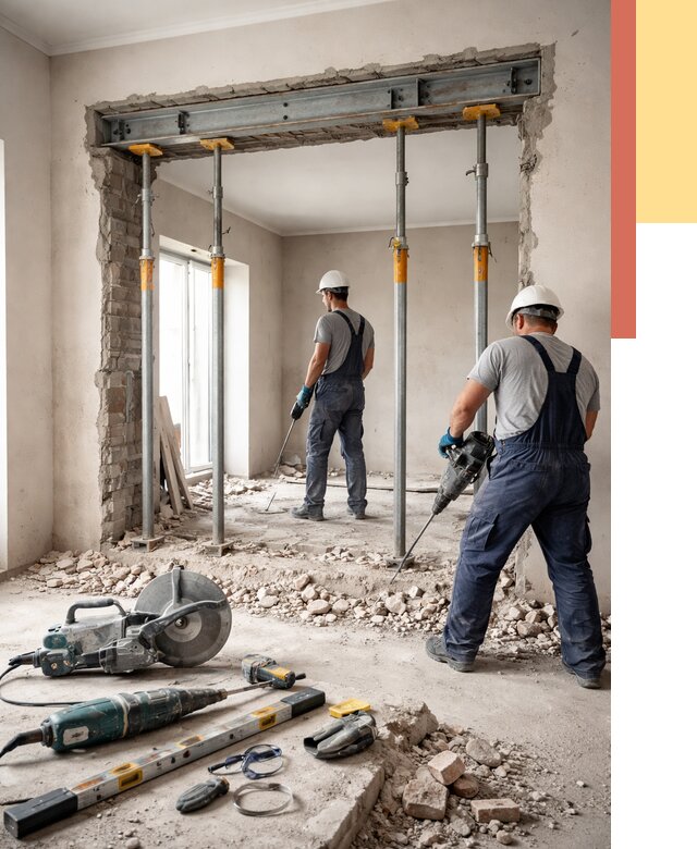 Прорезка проема в стене в Ставрополе от 4673 руб. — быстро и недорого | ОТДЕЛОЧНИК-Ств