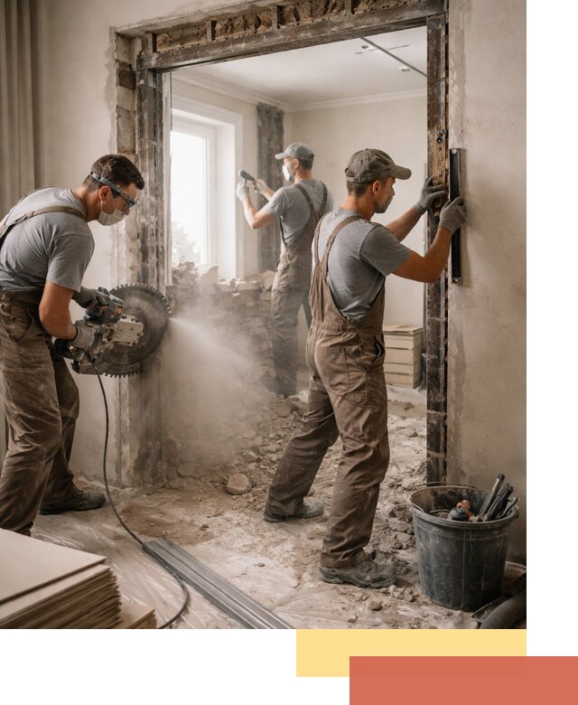 Расширение дверного проема под установку новой двери в Ставрополе