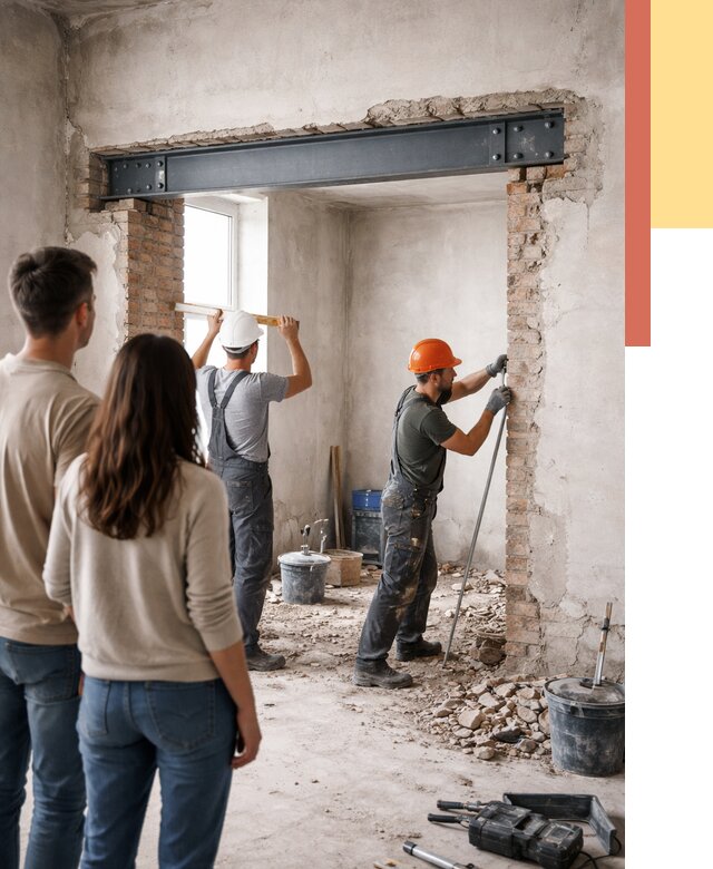 Усиление проема в стене в Ставрополе от 9865 руб. — усиление дверного проема металлоконструкцией | ОТДЕЛОЧНИК-Ств