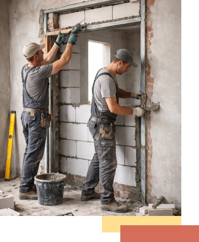 Закладка дверного проема под ключ в Ставрополе: демонтаж, монтаж, отделка