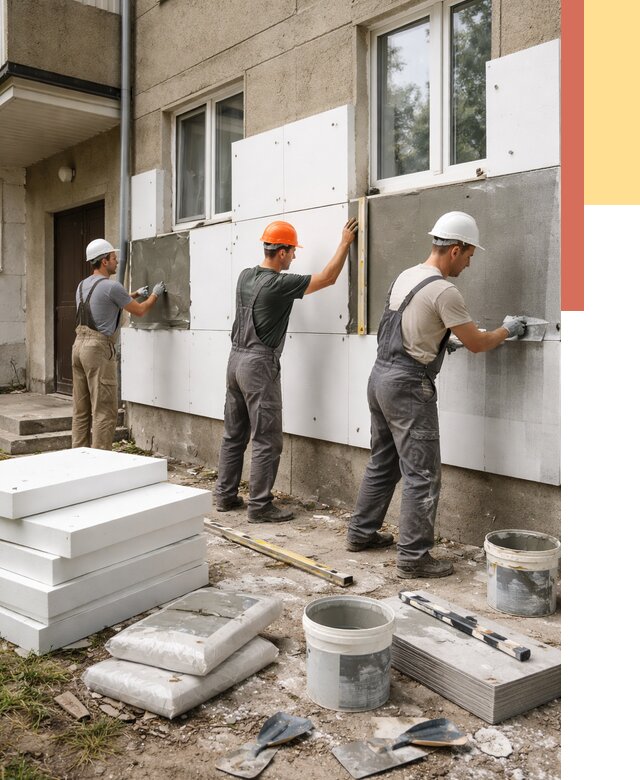 Утепление стен пенопластом в Ставрополе от 1817 руб. — недорого и под ключ | ОТДЕЛОЧНИК-Ств