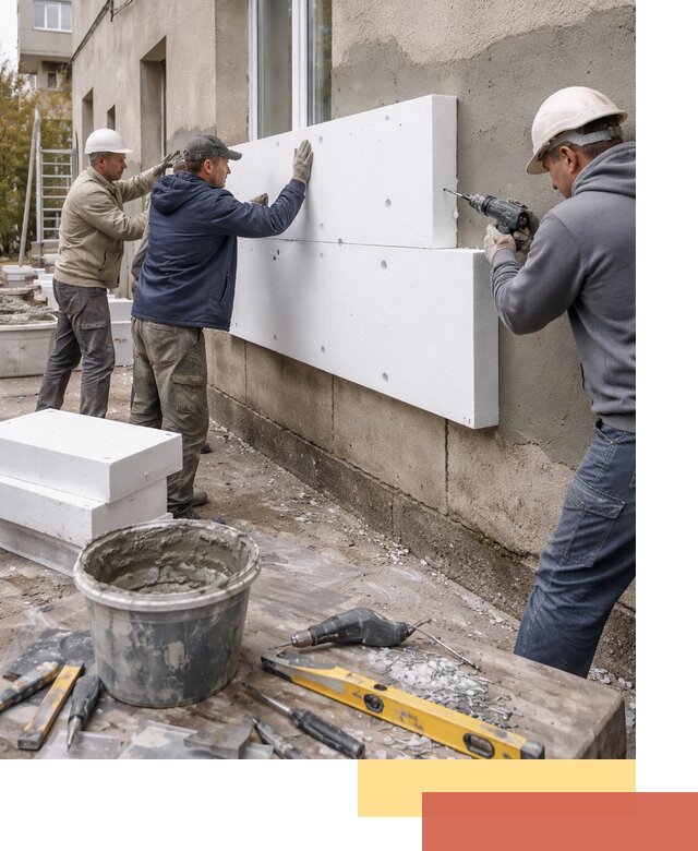 Утепление наружных стен пенопластом в Ставрополе