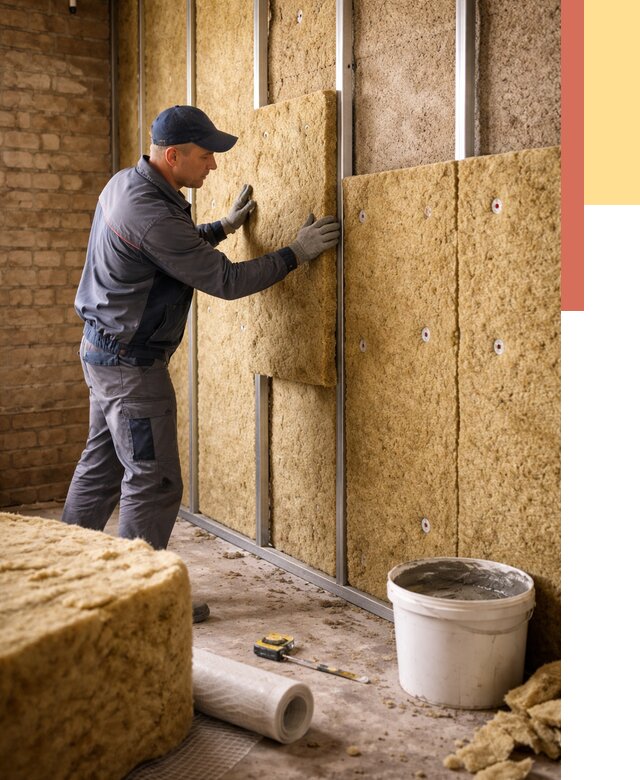 Утепление стен минватой в Ставрополе от 1402 руб./м2 — недорого и быстро | ОТДЕЛОЧНИК-Ств