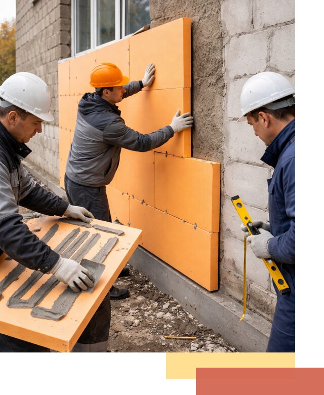 Утепление фасада пеноплексом под ключ в Ставрополе