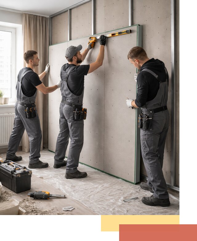 Шумоизоляция стен панелями ЗИПС в Ставрополе для жилых и коммерческих помещений