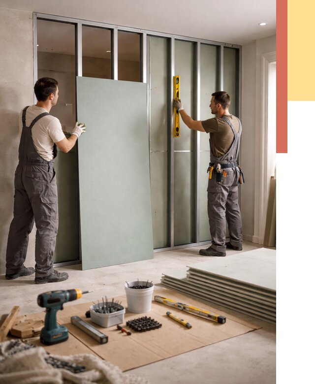 Перегородка из влагостойкого гипсокартона в Ставрополе от 4984 руб. — монтаж под ключ | ОТДЕЛОЧНИК-Ств