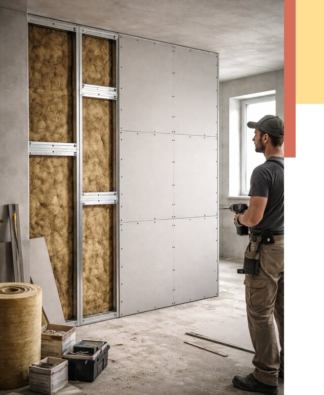 Усиленная перегородка под навеску в Ставрополе от 13292 руб. — монтаж под ключ | ОТДЕЛОЧНИК-Ств