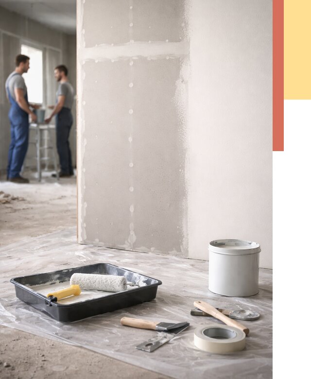 Покраска перегородок из гипсокартона в Ставрополе от 4673 руб. под ключ | ОТДЕЛОЧНИК-Ств