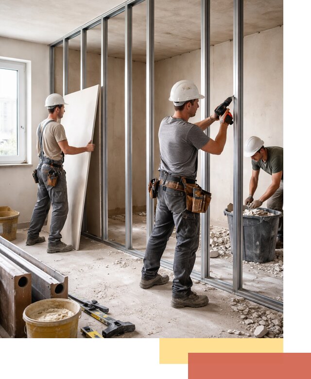 Перенос гипсокартонной перегородки в Ставрополе профессионально и быстро