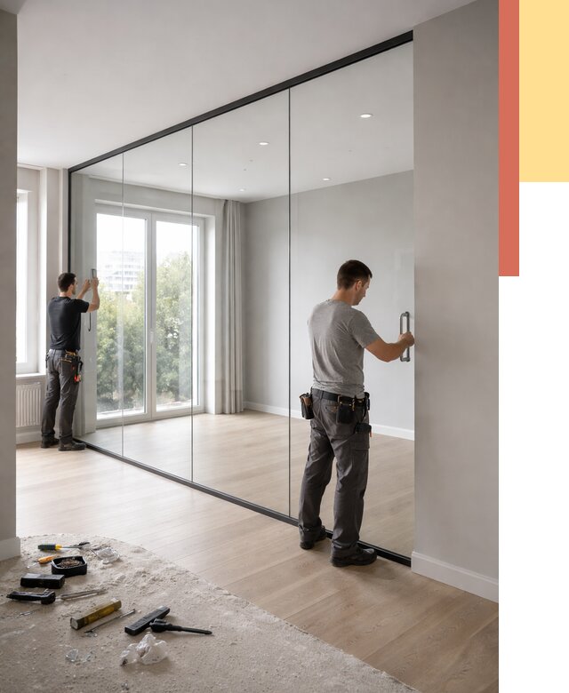 Изготовление стеклянных перегородок в Ставрополе от 12824 руб. под ключ | ОТДЕЛОЧНИК-Ств