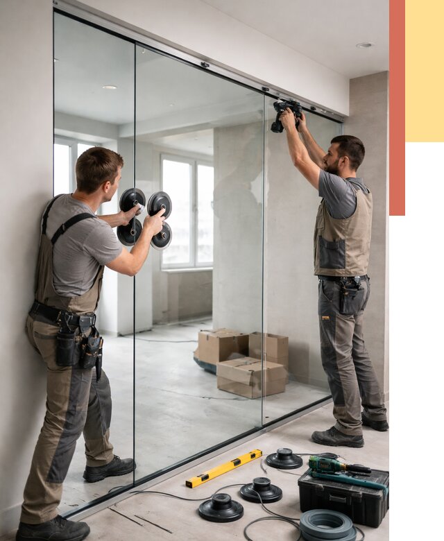 Монтаж стеклянных перегородок в Ставрополе от 6750 руб. | ОТДЕЛОЧНИК-Ств