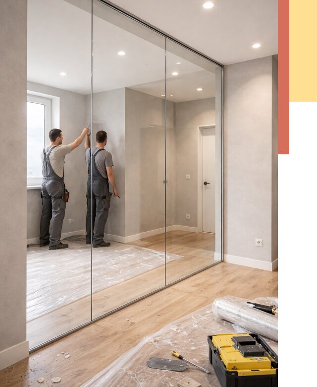 Безрамные стеклянные перегородки в Ставрополе — монтаж от 9865 руб. | ОТДЕЛОЧНИК-Ств