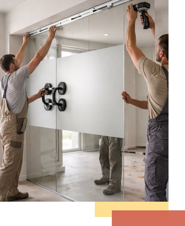 Матовые стеклянные перегородки под ключ в Ставрополе