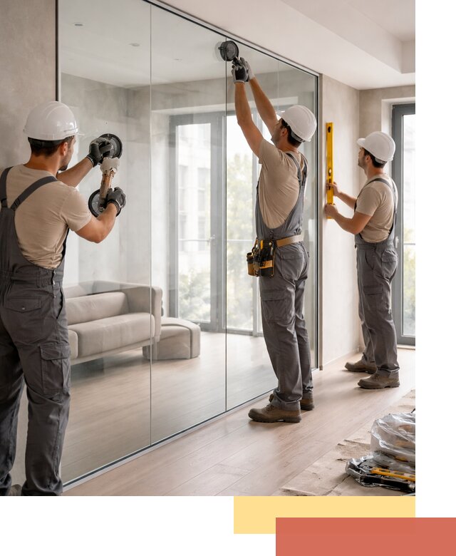 Перегородки из закаленного стекла в Ставрополе для офисов и квартир